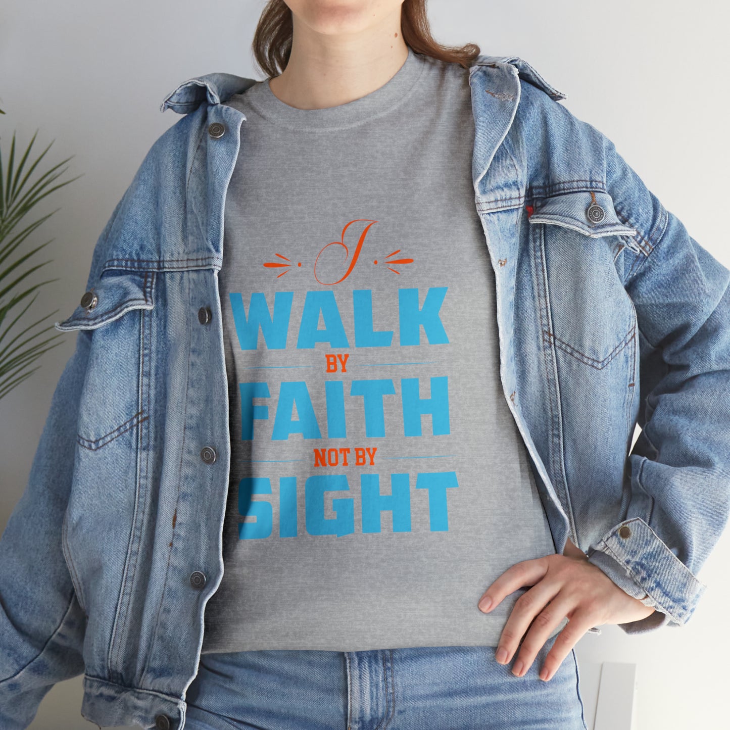 I Walk By Faith & Not By Sight Unisex Heavy Cotton Tee