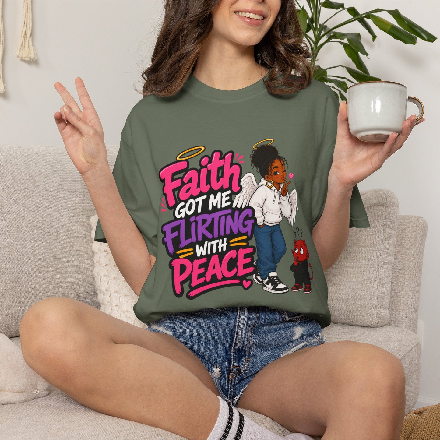 Faith Got Me Flirting With Peace T-Shirt