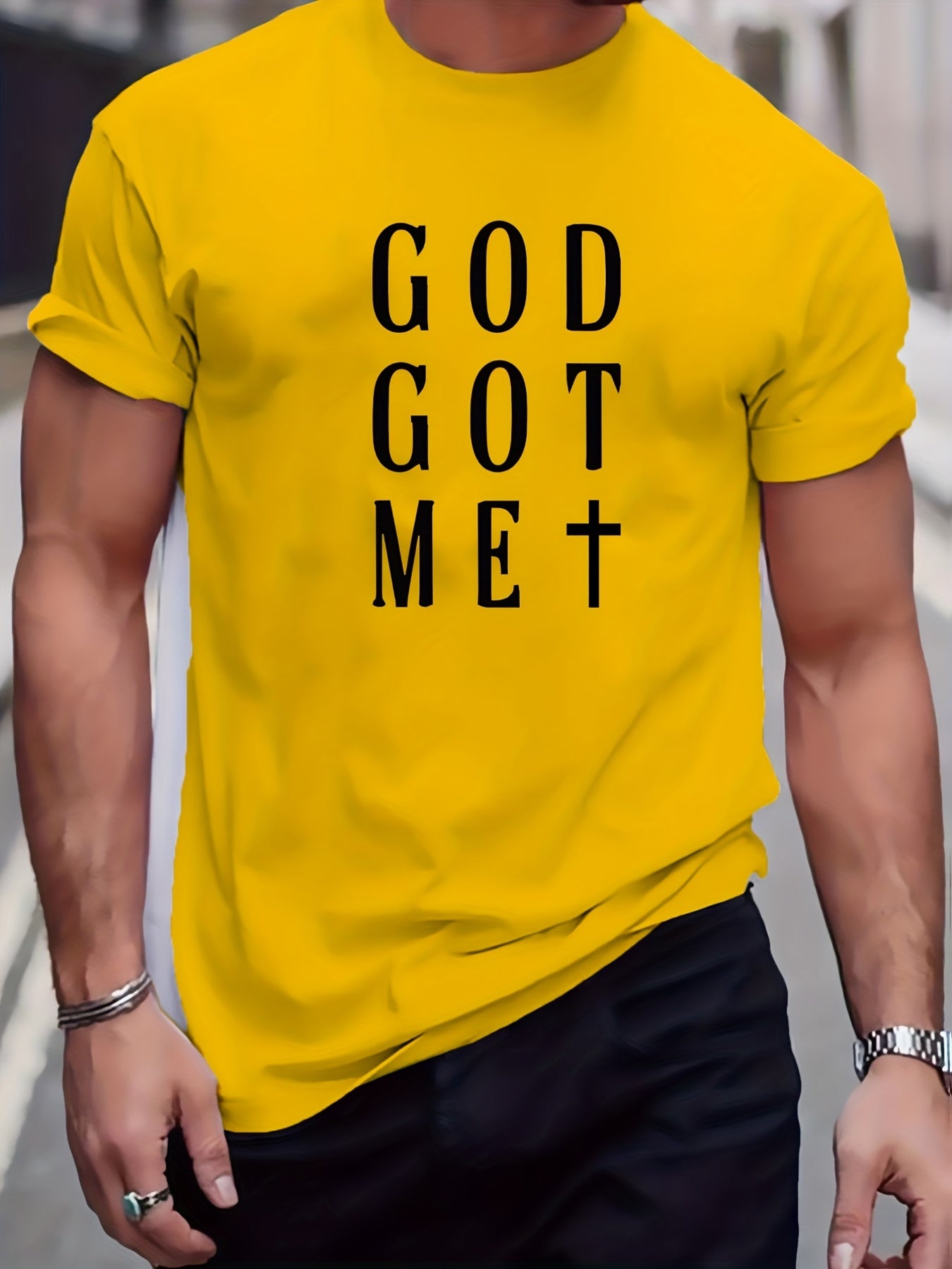 God Got Me Men's Christian T-shirt claimedbygoddesigns