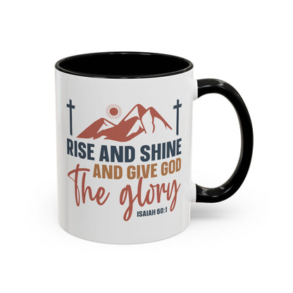 Christian Ceramic Mug - Give Him The Glory Accent Coffee Mug (11, 15oz)