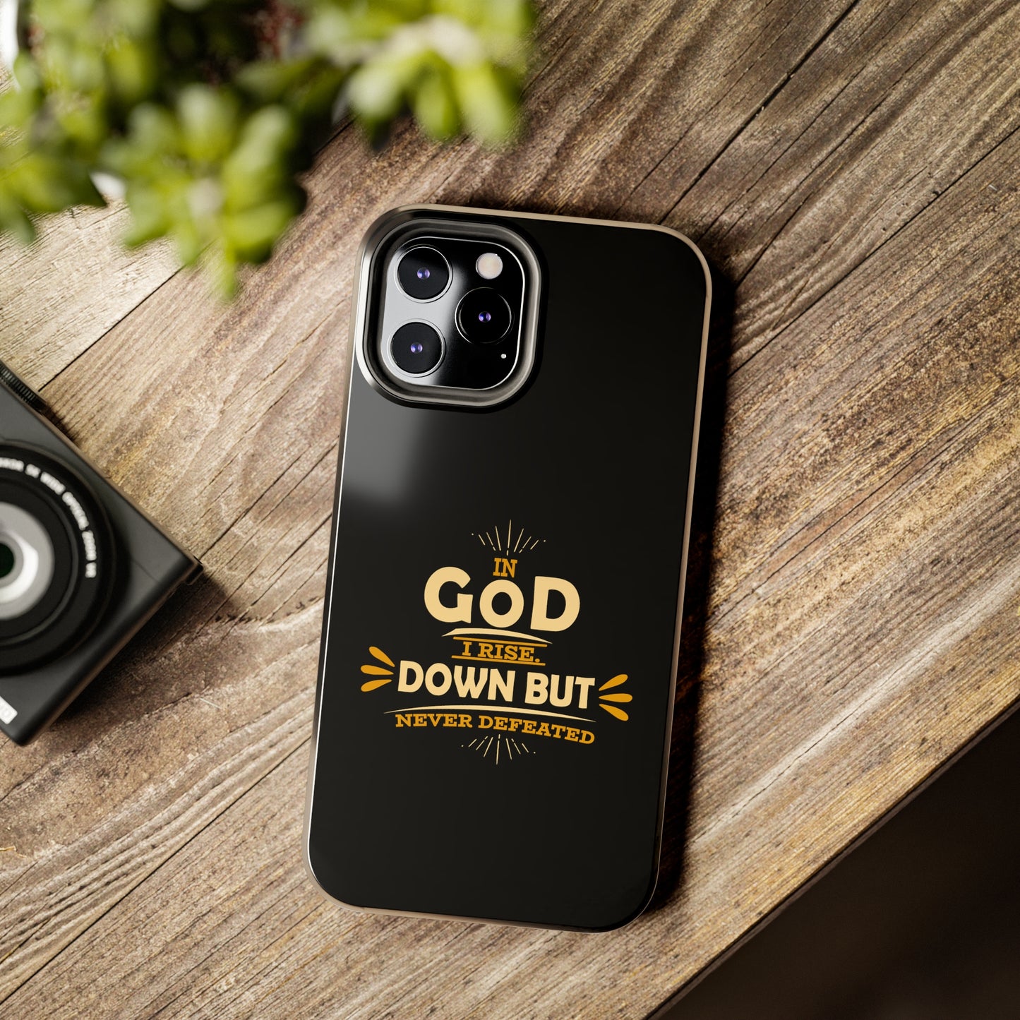 In God I Rise Down But Never Defeated  Tough Phone Cases, Case-Mate