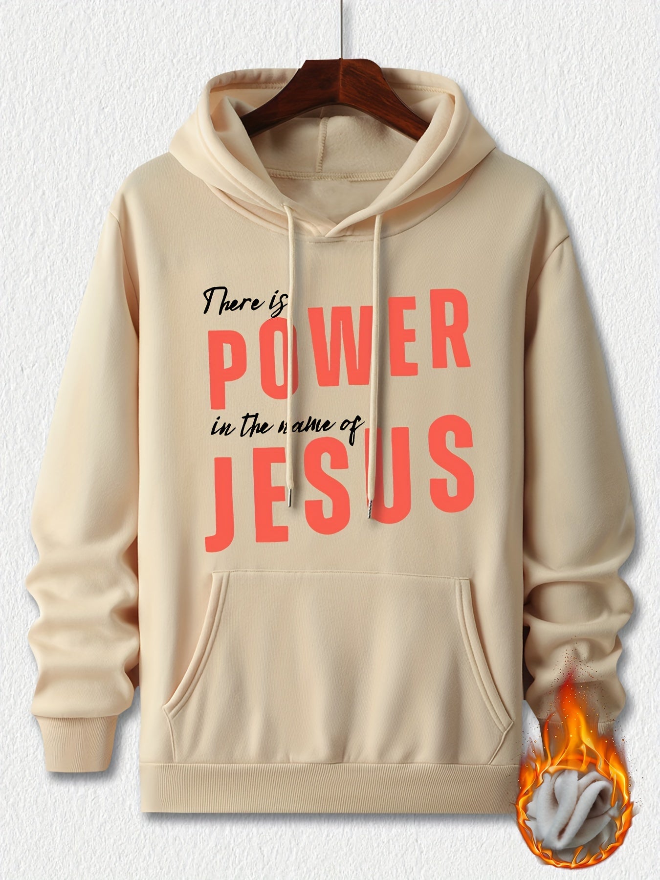 There Is Power In The Name Of Jesus Men's Christian Pullover Hooded Sweatshirt claimedbygoddesigns