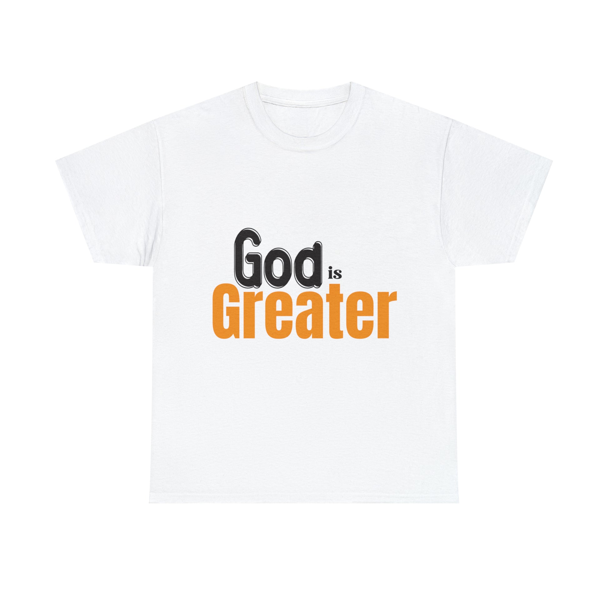 God Is Greater Unisex Heavy Cotton Tee Printify