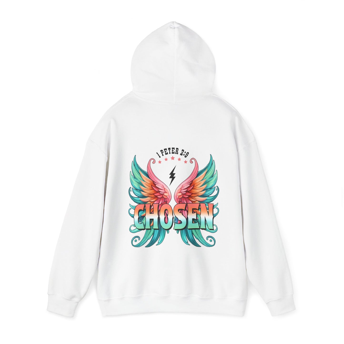 Chosen (angel wings) Women's Christian Hooded Pullover Sweatshirt