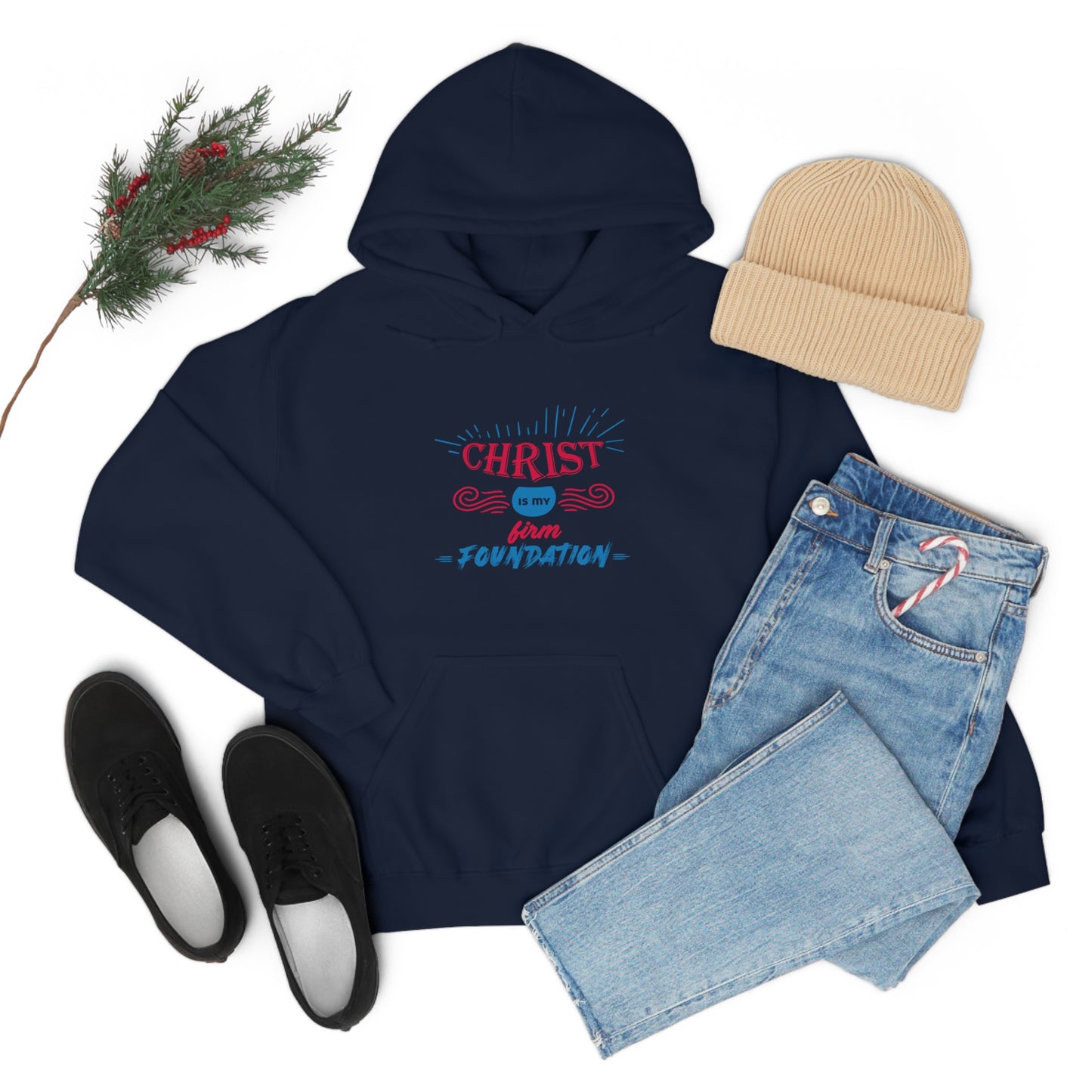 Christ Is My Firm Foundation Unisex Hooded Sweatshirt