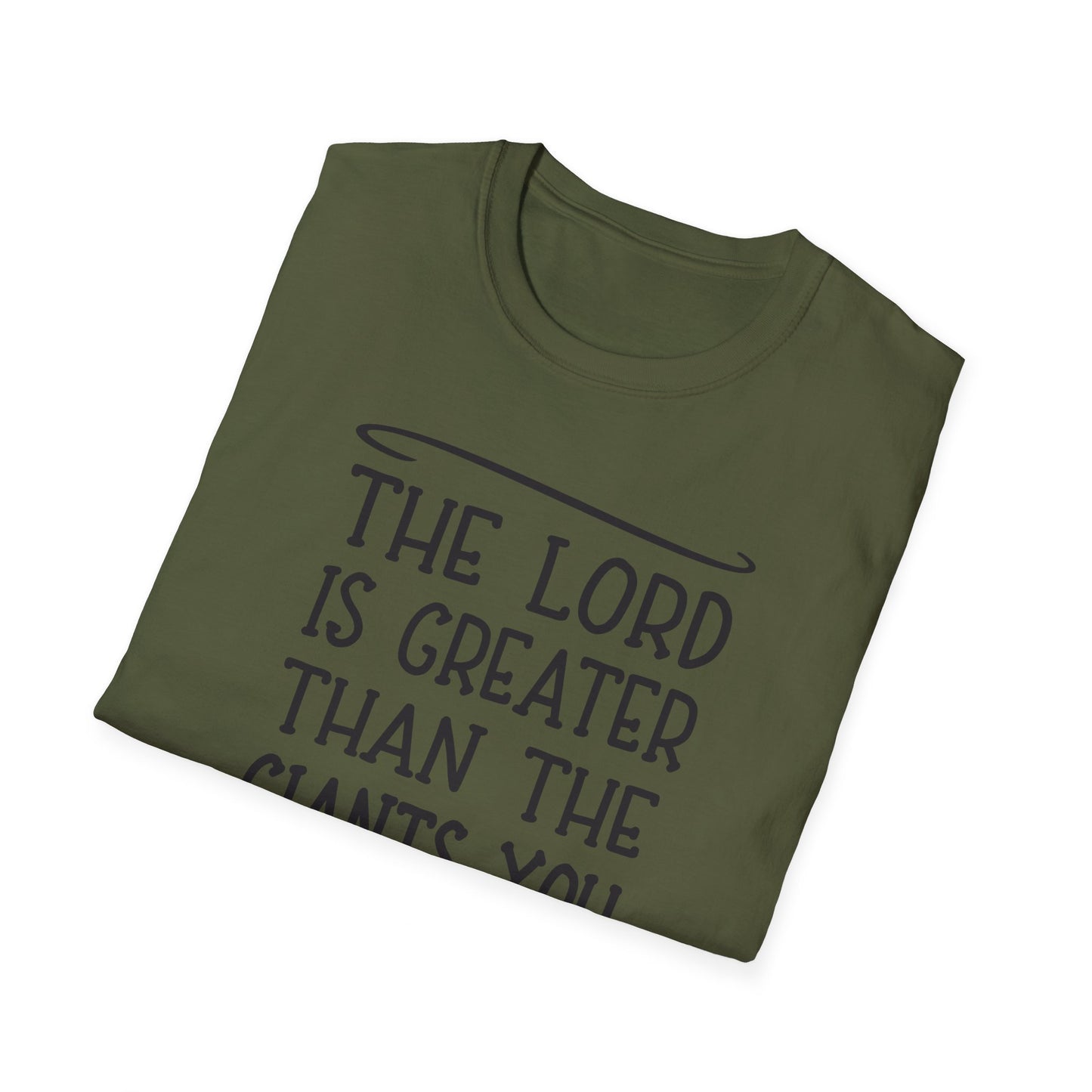 The Lord Is Greater Than The Giants You Face Women's Christian T-shirt