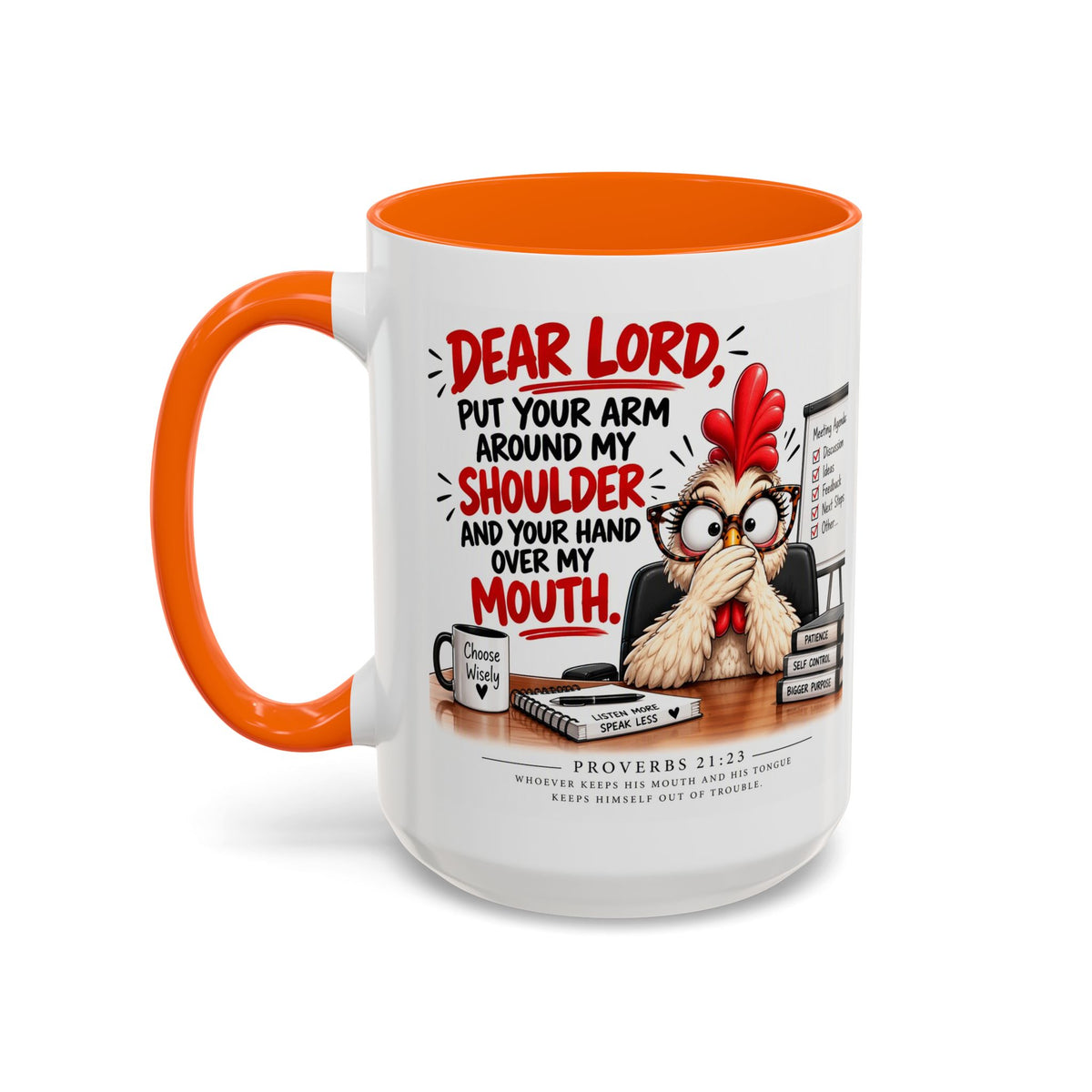 Christian Coffee Mug — "Dear Lord, Put Your Arm Around My Shoulder" Inspirational Ceramic Mug