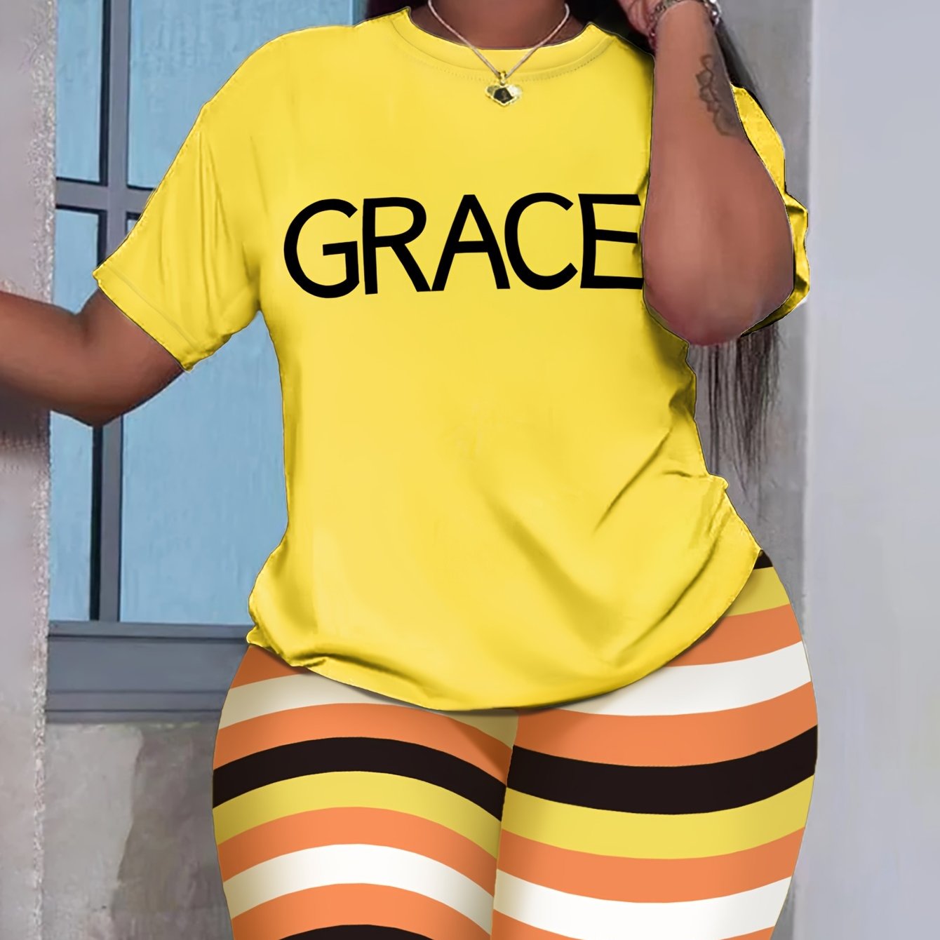 Grace Plus Size Women's Christian Casual Outfit claimedbygoddesigns