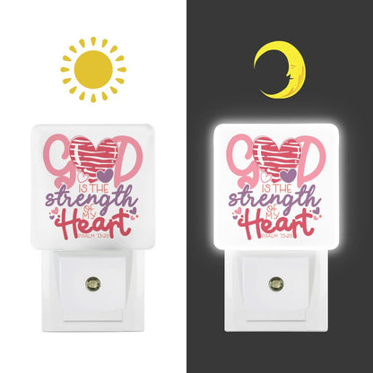 He Is My Strength Christian Night Light For Kids - ClaimedbyGodDesigns