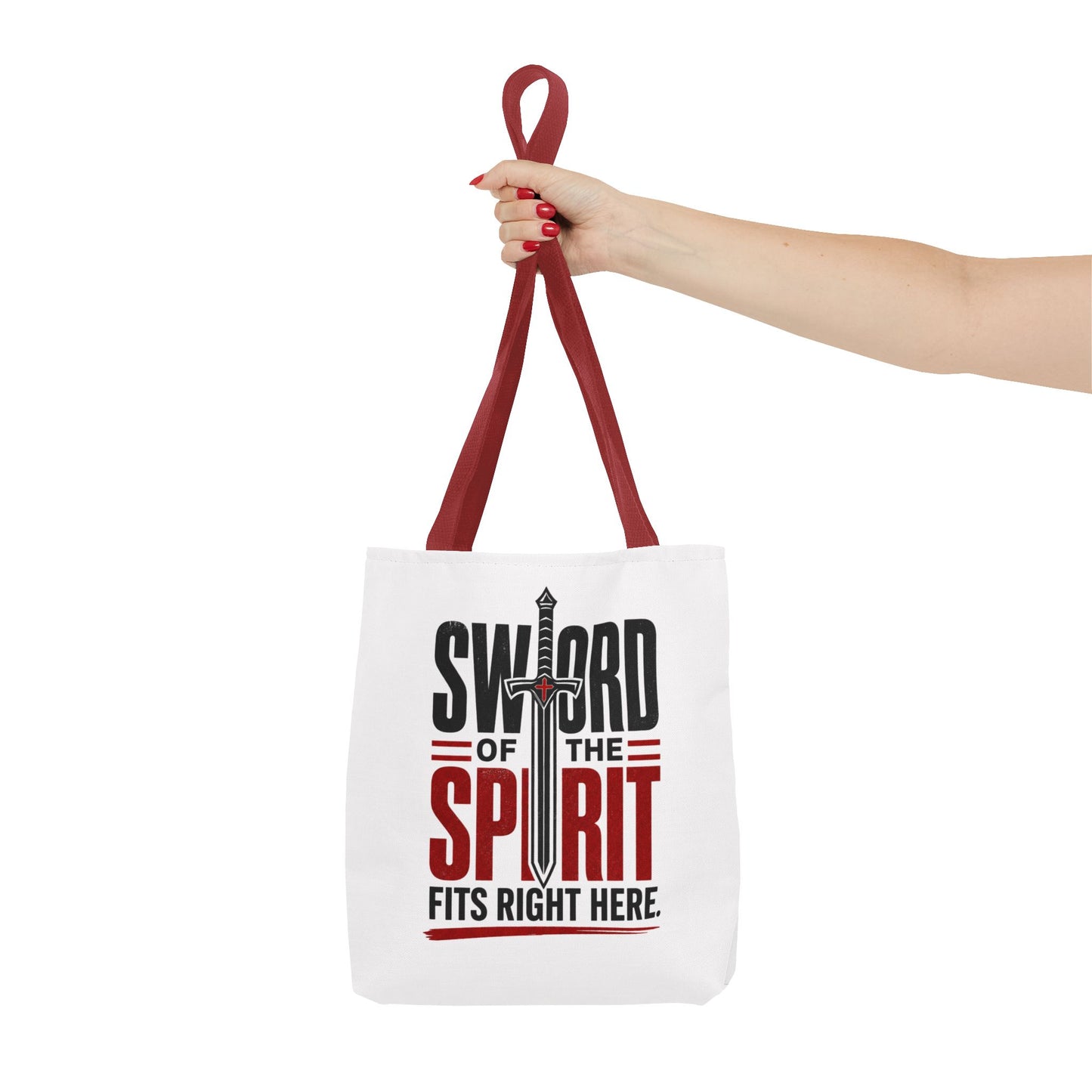 Sword of the Spirit Tote Bag — Christian Faith Inspirational Canvas Tote - ClaimedbyGodDesigns