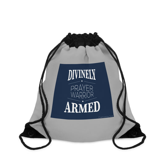 Divinely Armed Prayer Warrior Drawstring Bag