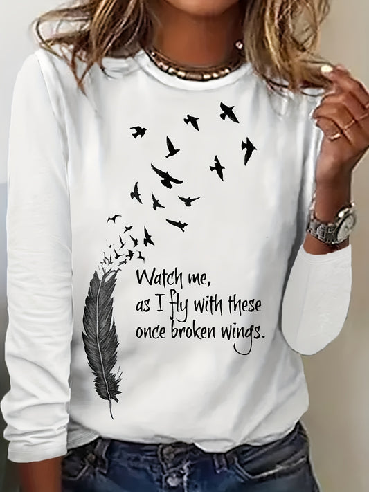 Watch Me As I Fly With These Once Broken Wings Women's Christian Pullover Sweatshirt claimedbygoddesigns