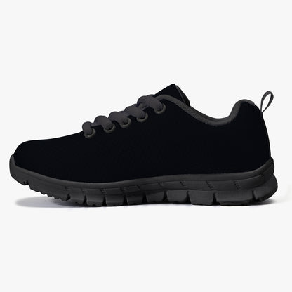 Jesus Powered Christian Kids' Lightweight Mesh Sneakers - Black - ClaimedbyGodDesigns
