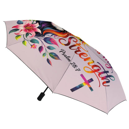 He Is My Strength Christian Auto Umbrella - ClaimedbyGodDesigns