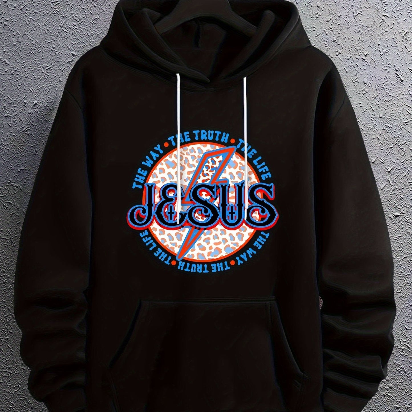JESUS: The Way The Truth The Life Men's Christian Pullover Hooded Sweatshirt claimedbygoddesigns