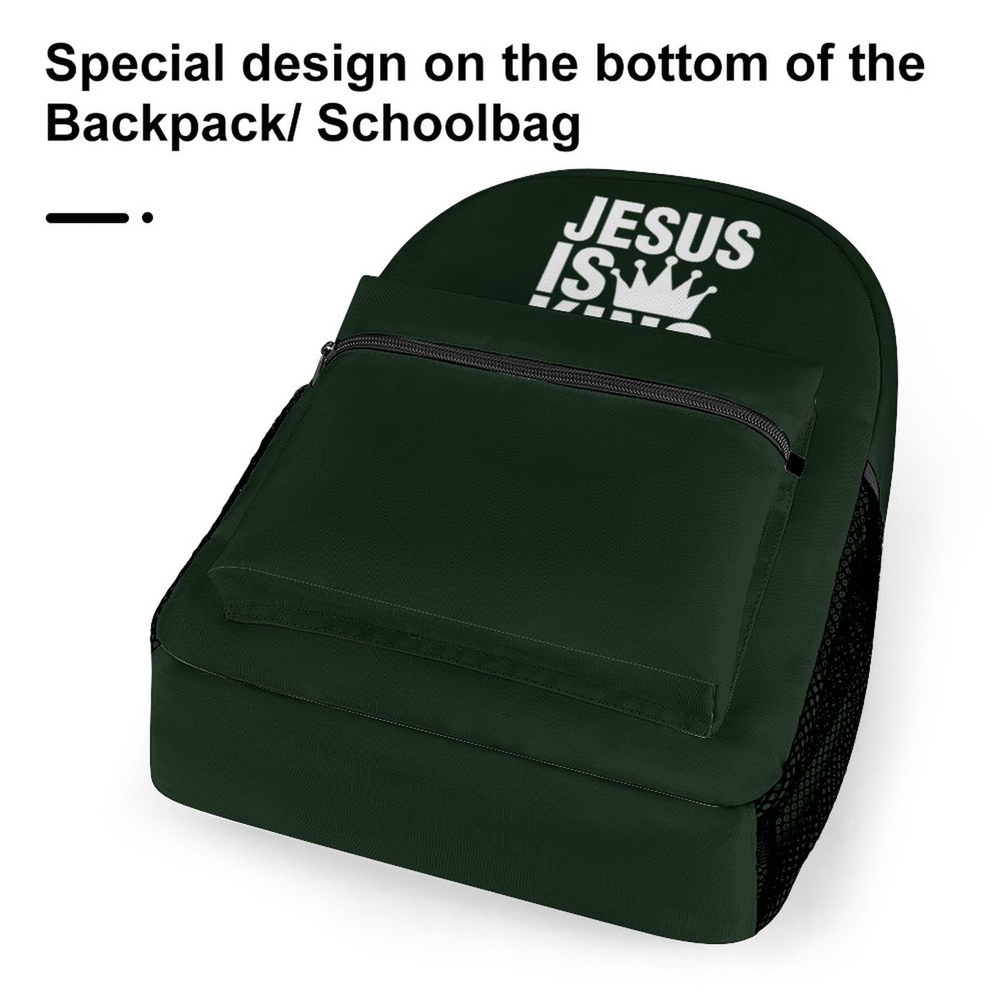 Jesus Is King Christian Children's School Backpack