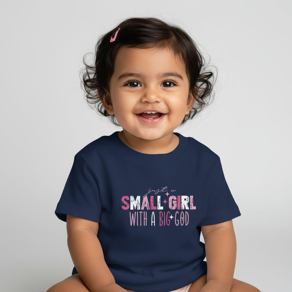 Just A Small Girl (2) Christian Baby Crewneck T-shirt - ClaimedbyGodDesigns