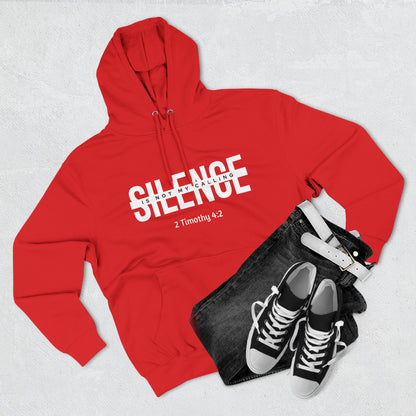 Silence Hoodie - Inspirational Fleece Unisex Pullover, Christian Gift, Motivational Activewear, Cozy Sweatshirt, Scripture Reminder - ClaimedbyGodDesigns