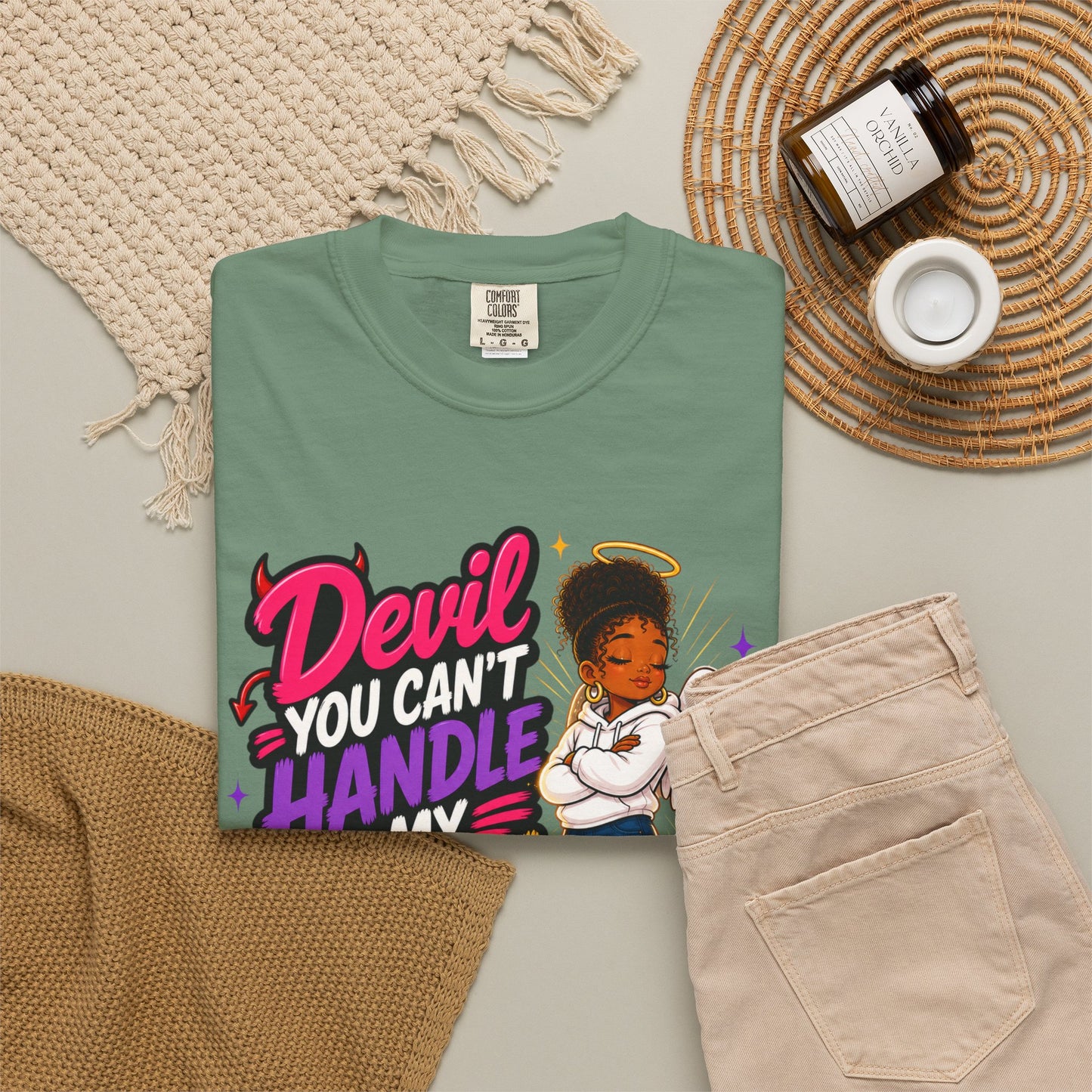Devil You Can't Handle My Glow Up T-Shirt — Angel Girl Graphic Tee - ClaimedbyGodDesigns
