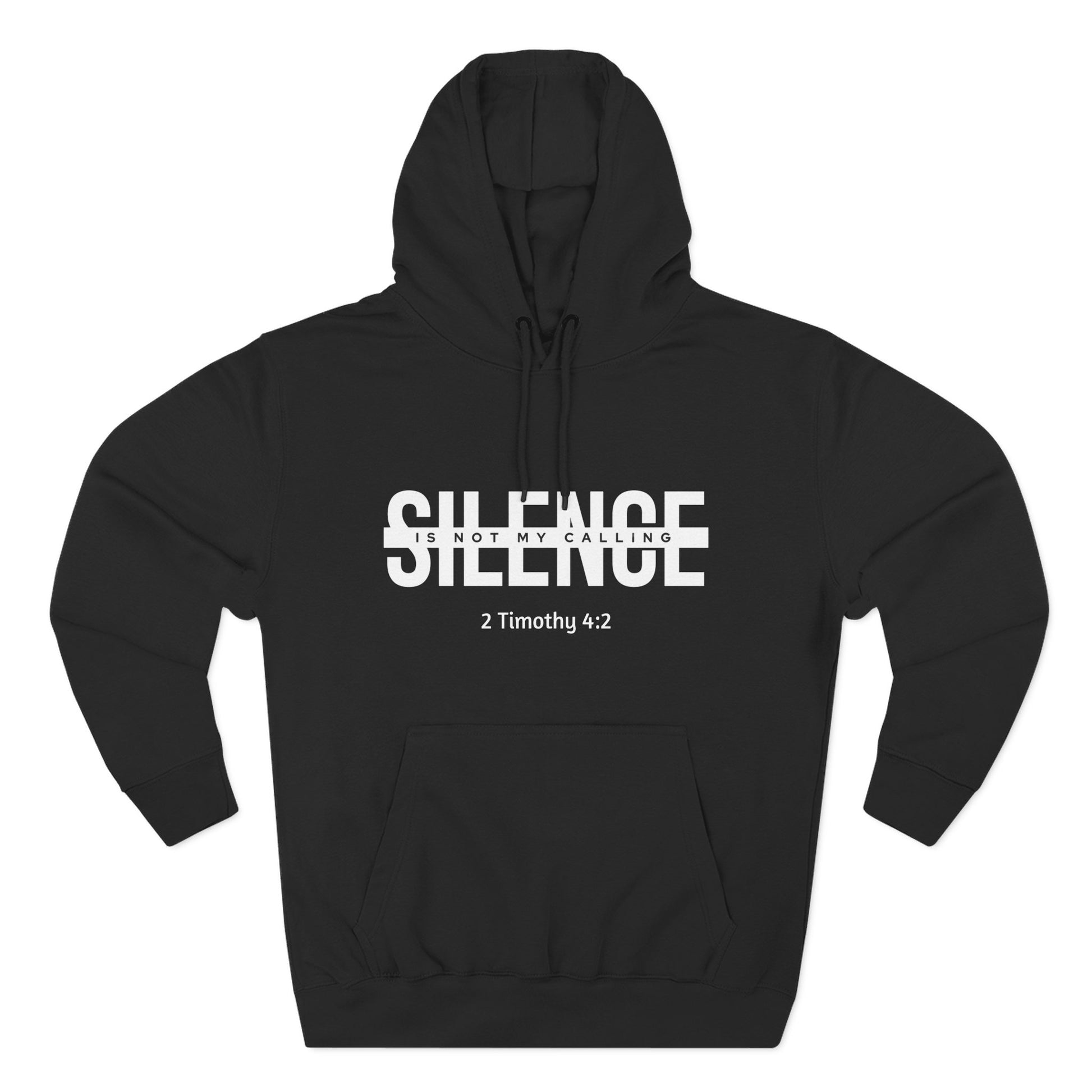 Silence Hoodie - Inspirational Fleece Unisex Pullover, Christian Gift, Motivational Activewear, Cozy Sweatshirt, Scripture Reminder - ClaimedbyGodDesigns