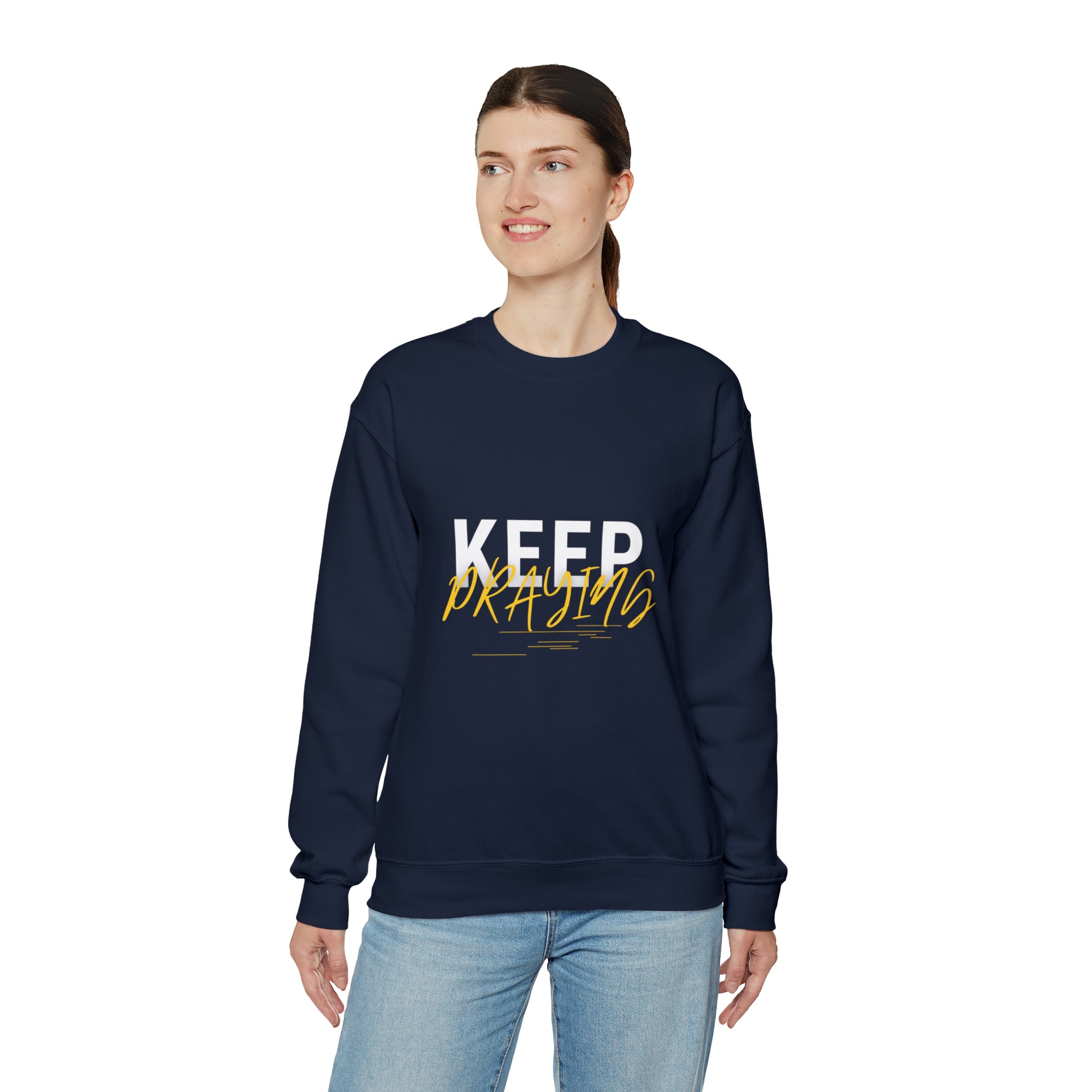 Keep Praying Unisex Heavy Blend™ Crewneck Sweatshirt Printify