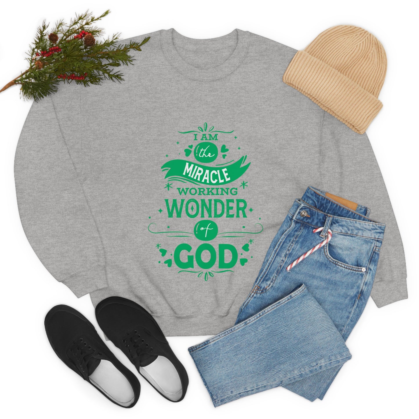 I Am The Miracle Working Wonder Of God Unisex Heavy Blend™ Crewneck Sweatshirt