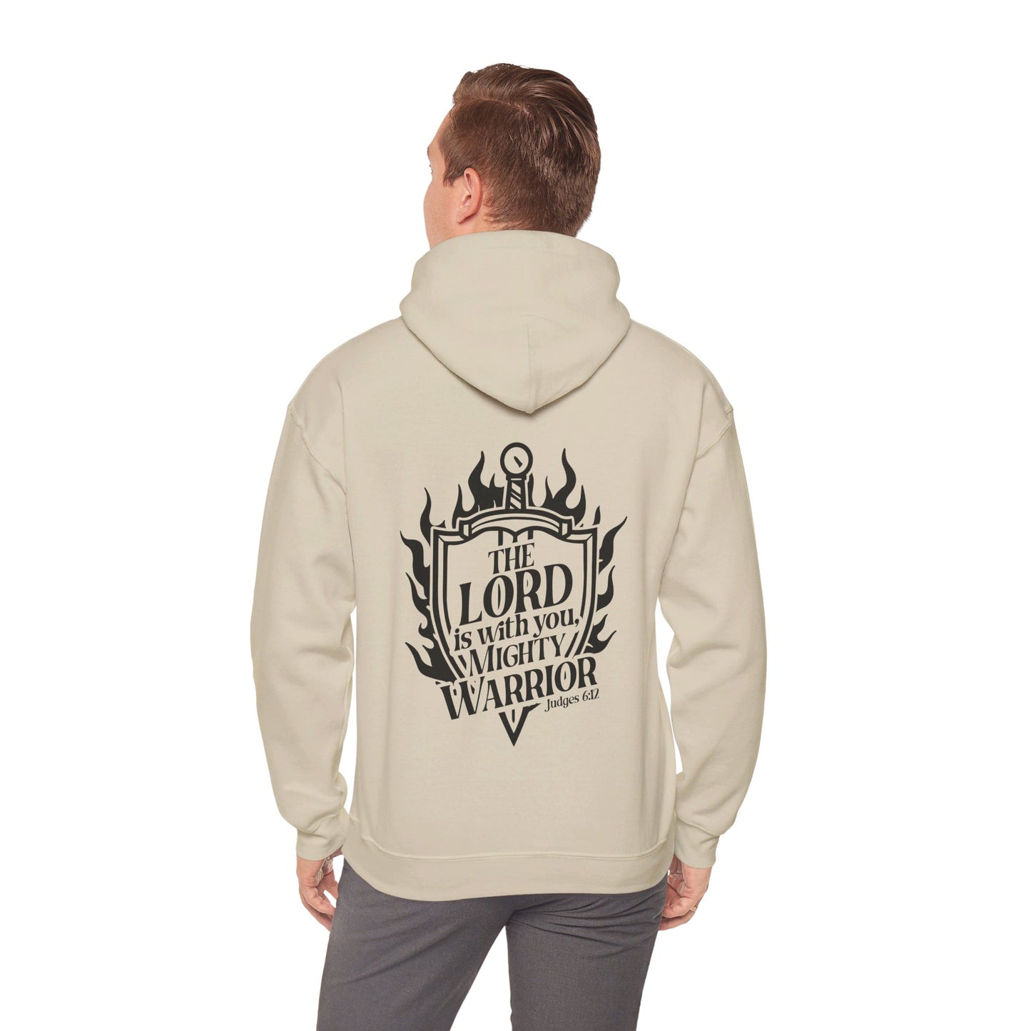 The Lord Is With You Mighty Warrior Unisex Christian Pullover Hooded Sweatshirt