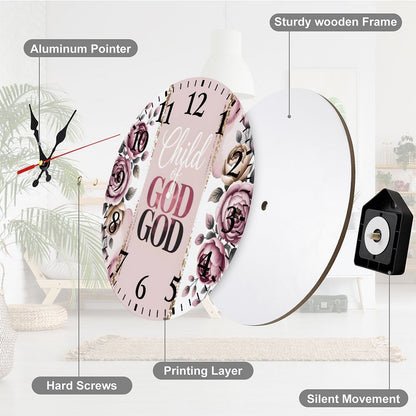 Child Of God Christian Modern Wooden Wall Clock