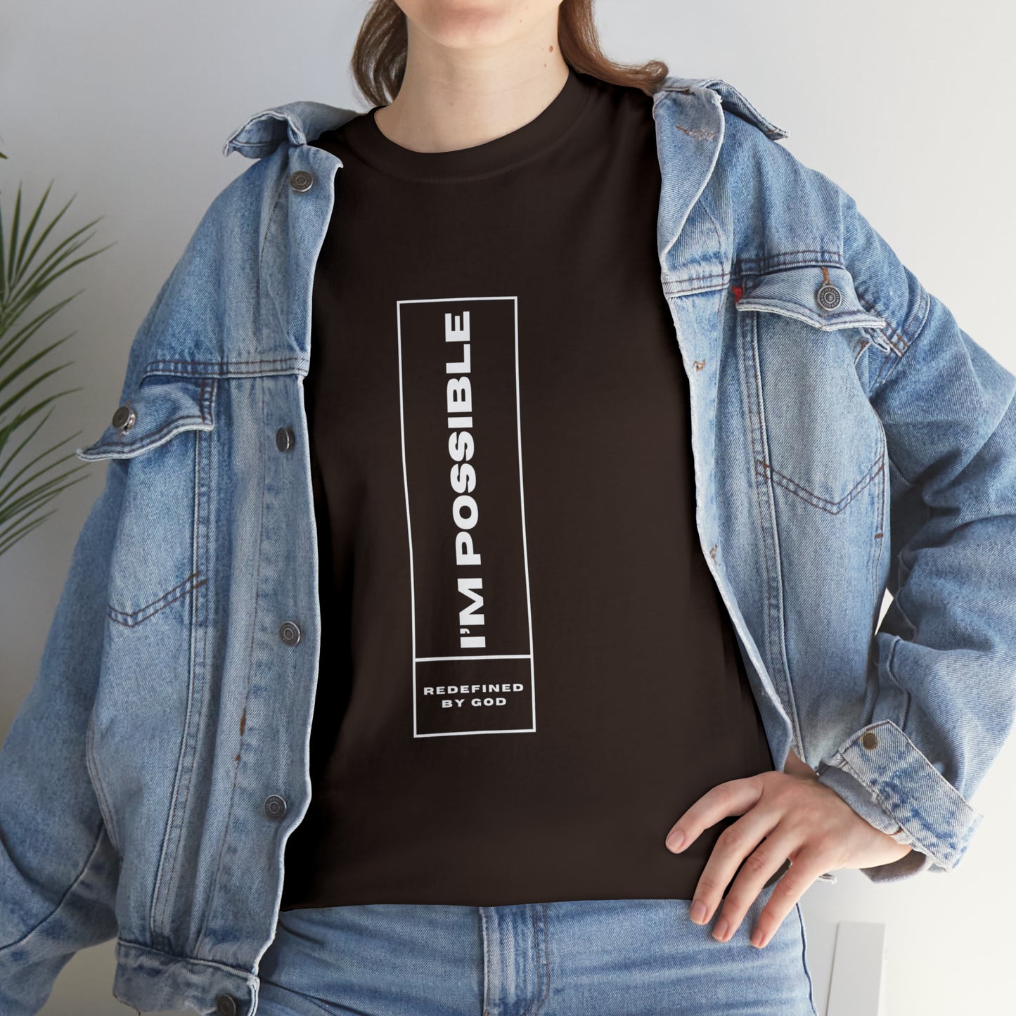 I'm Possible Redefined By God Unisex Heavy Cotton Tee Printify