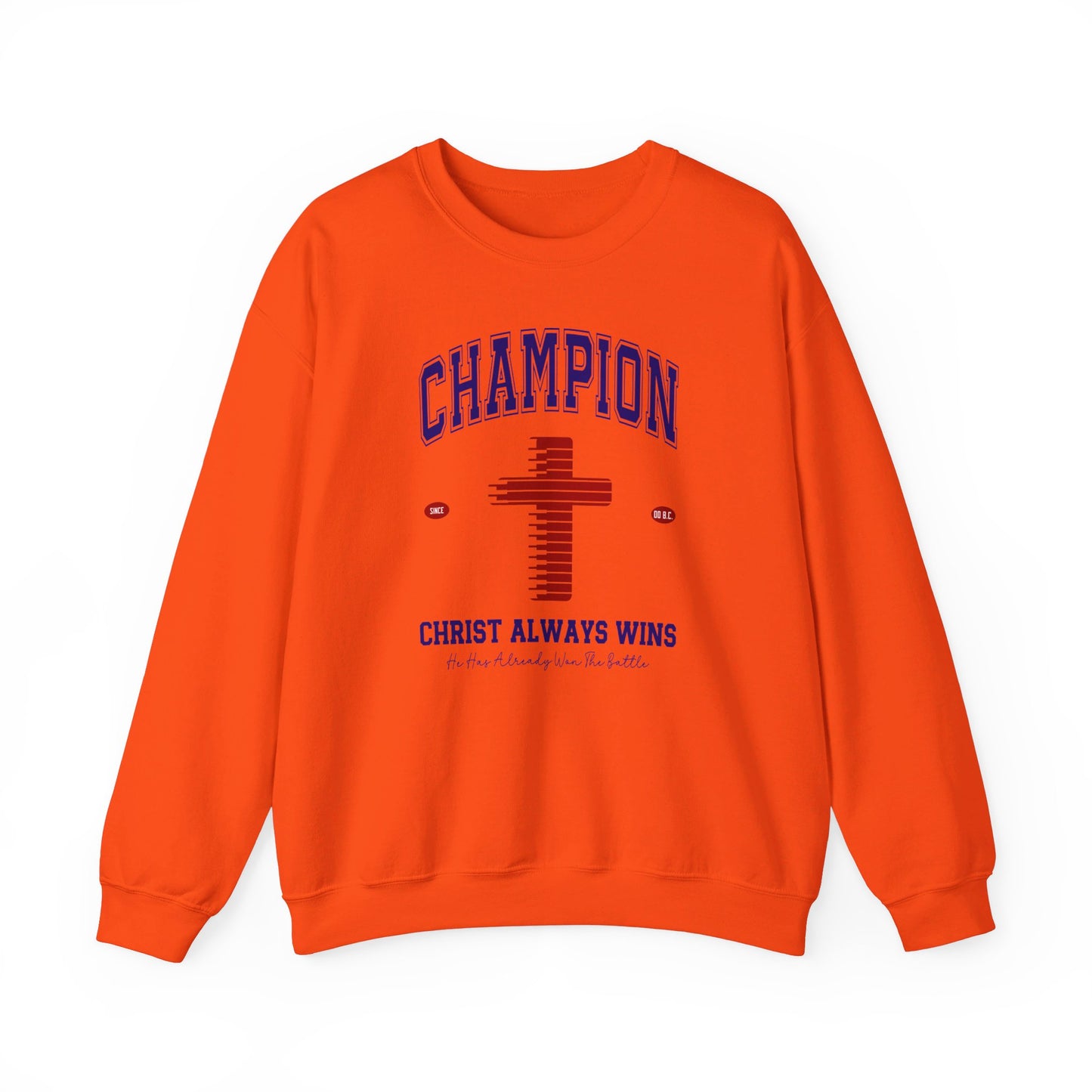 Champion Christ Always Wins Unisex Heavy Blend™ Crewneck Christian Sweatshirt