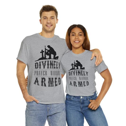 Divinely Armed Prayer Warrior Unisex Heavy Cotton Tee