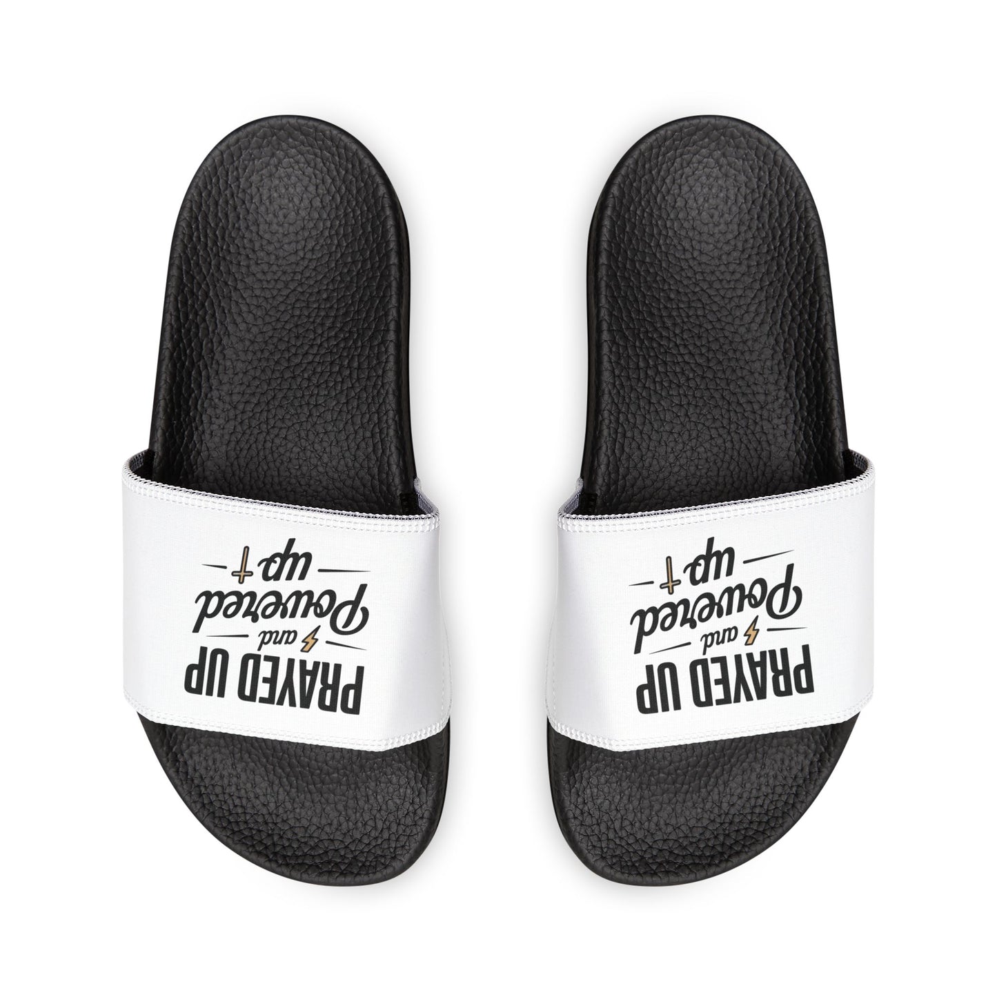 Casual Prayer Sandals - Prayed Up & Powered Up, Comfortable Footwear for Women, Summer Slip-On Slippers, Perfect for Beach Days, [...]