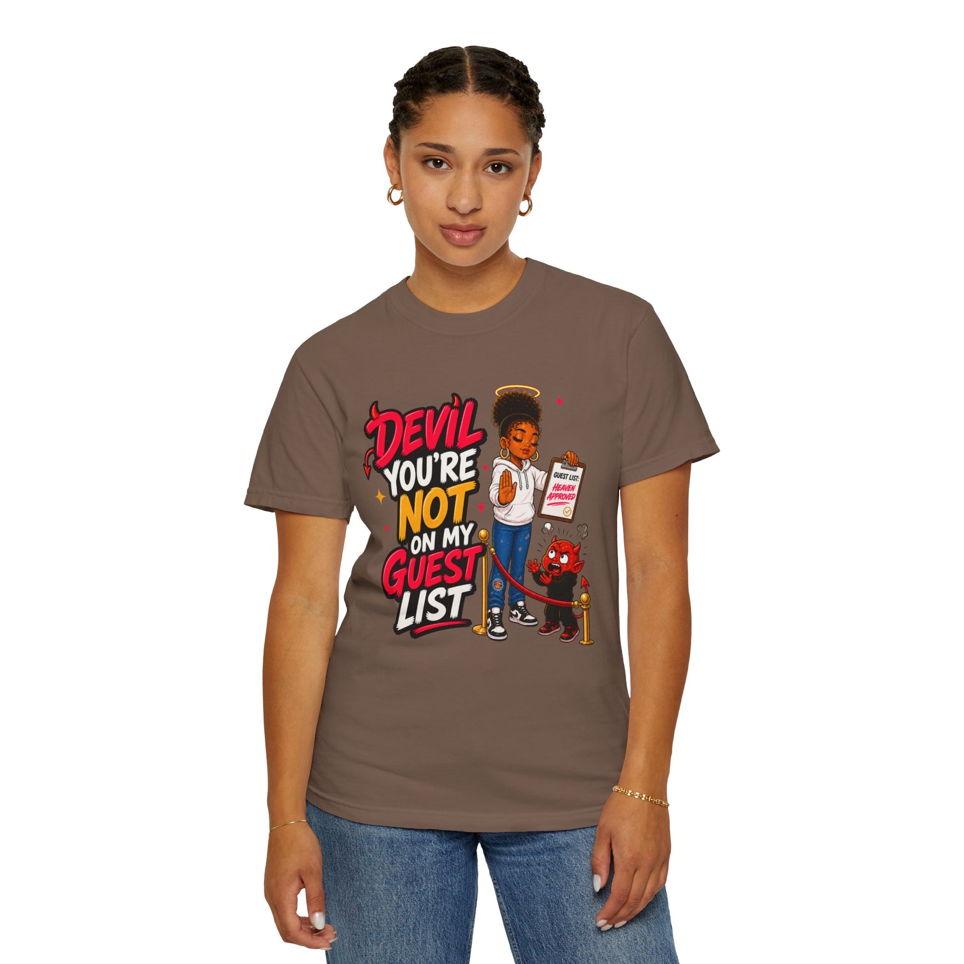 Devil You're Not On My Guest List T-Shirt - ClaimedbyGodDesigns