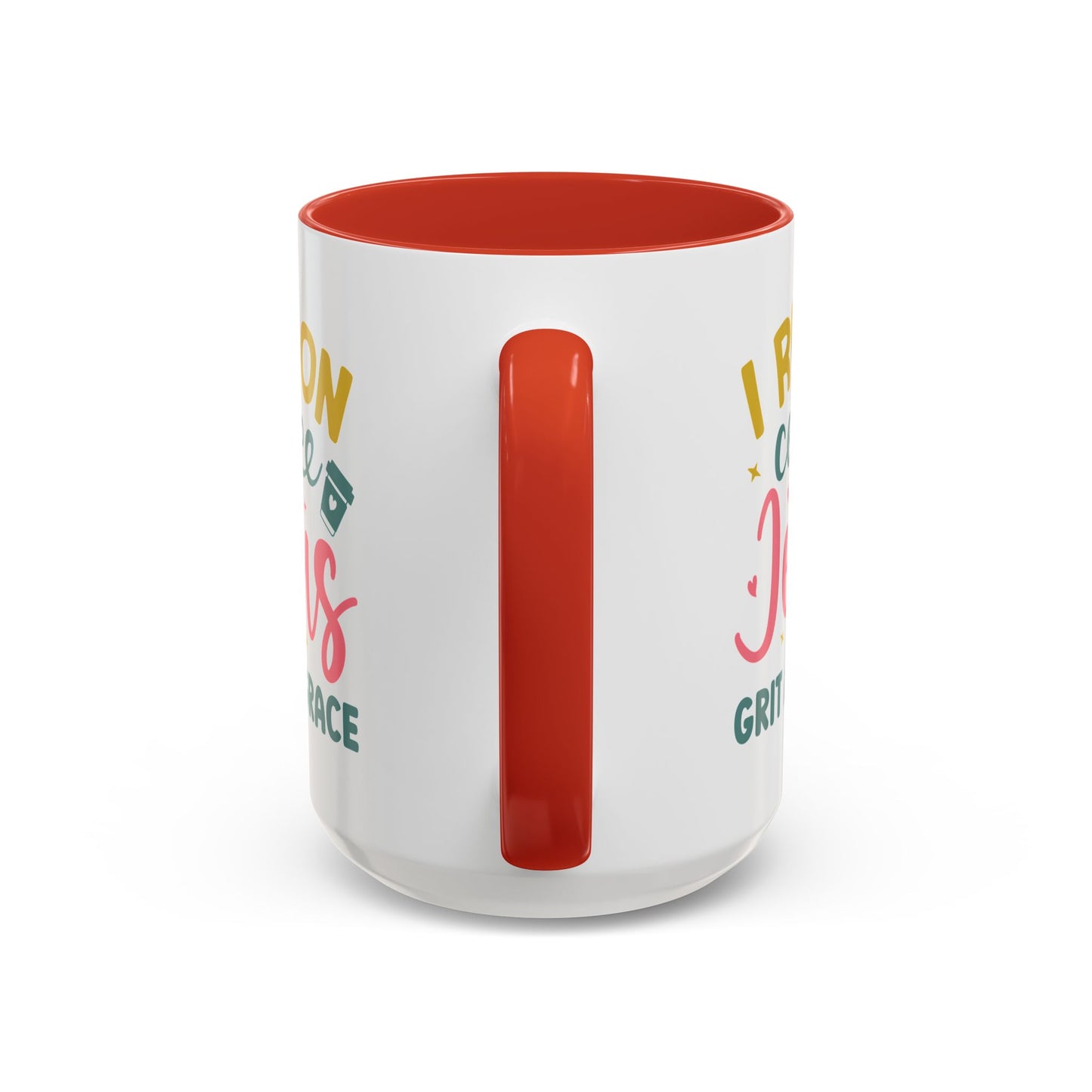 Inspirational Coffee Accent Mug - "I Run on Coffee & " - Perfect Gift for Faith & Coffee Lovers