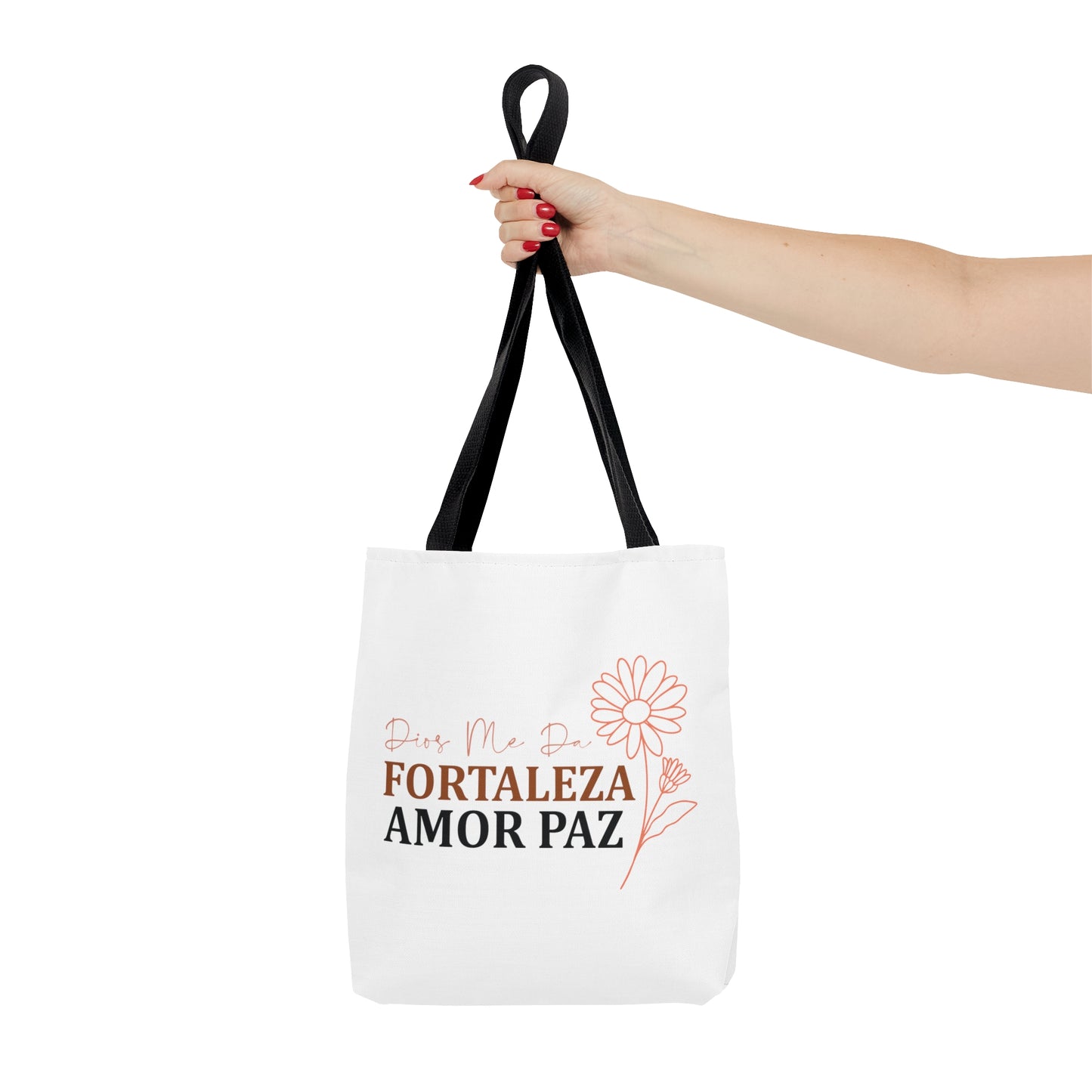Dios Me Da Fortaleza Amor Paz Christian SPANISH Tote Bag Printify