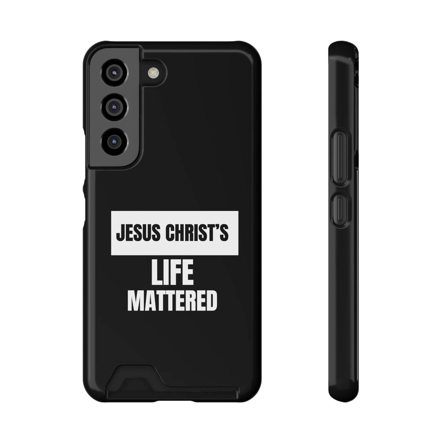Jesus Christ's Life Mattered Phone Case With Card Holder Printify