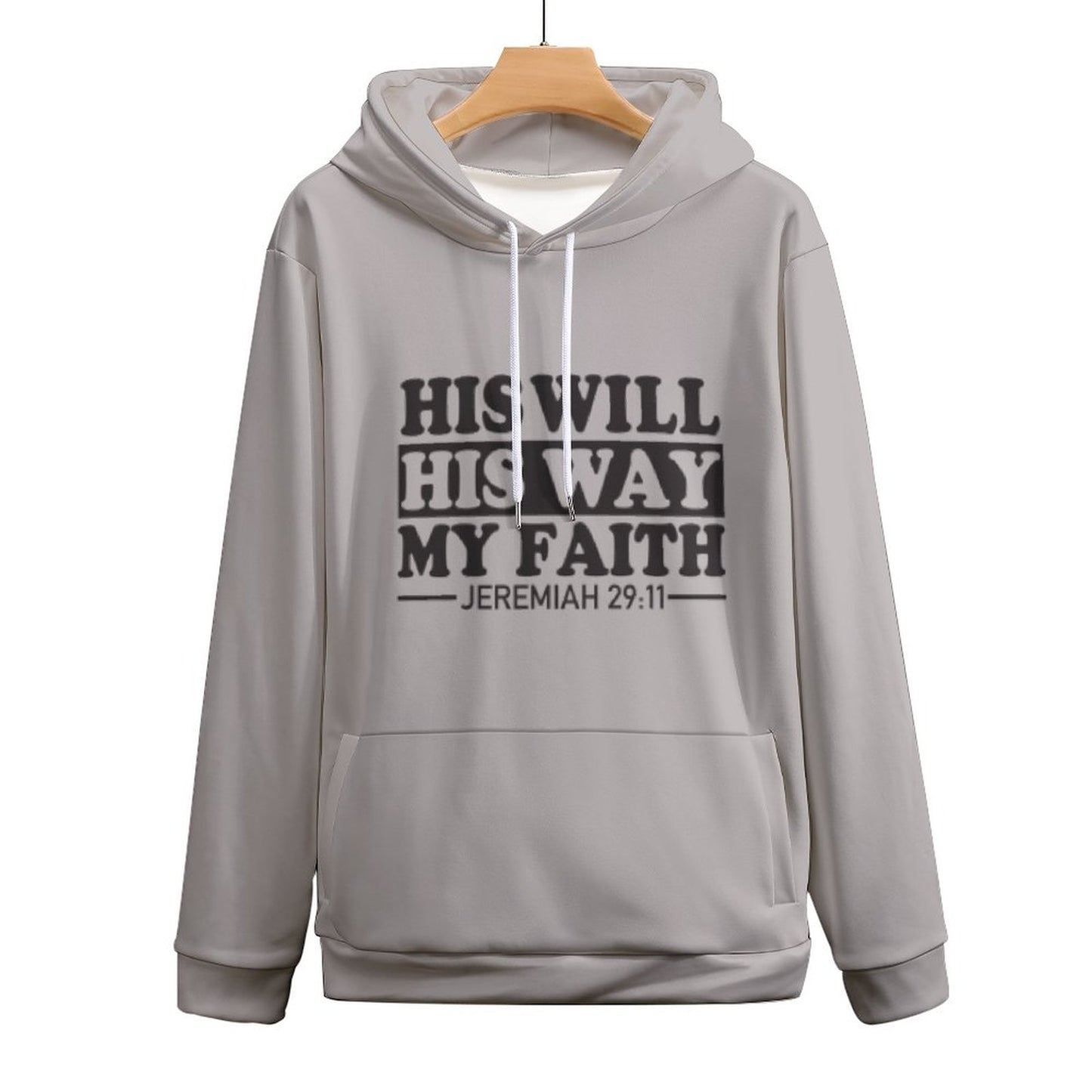 His Will His Way My Faith Women's Christian Pullover Hooded Sweatshirt