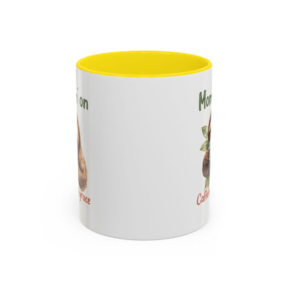 Sloth Mom Coffee Accent Mug - 'Mommin' on Caffeine and Grace' - Cute Gift for Christian Moms