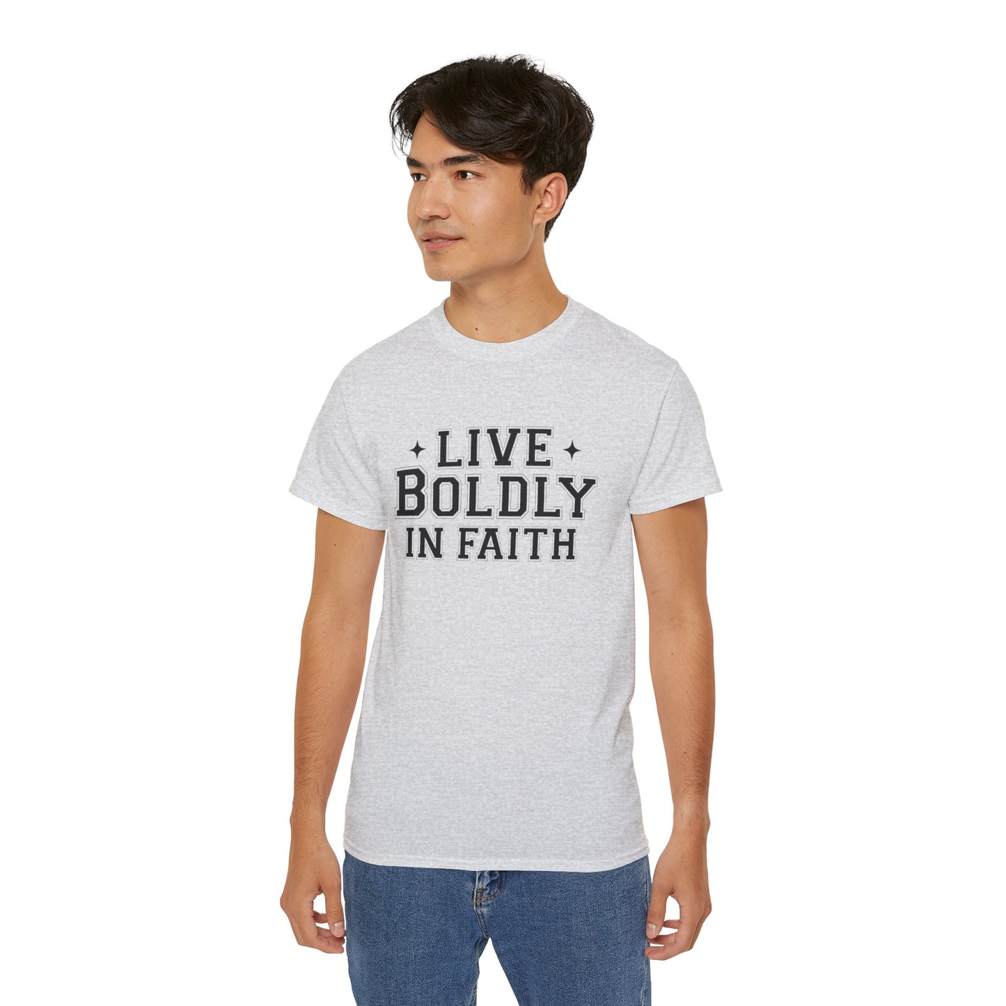 LIVE BOLDLY IN FAITH Unisex Christian Ultra Cotton Tee Printify