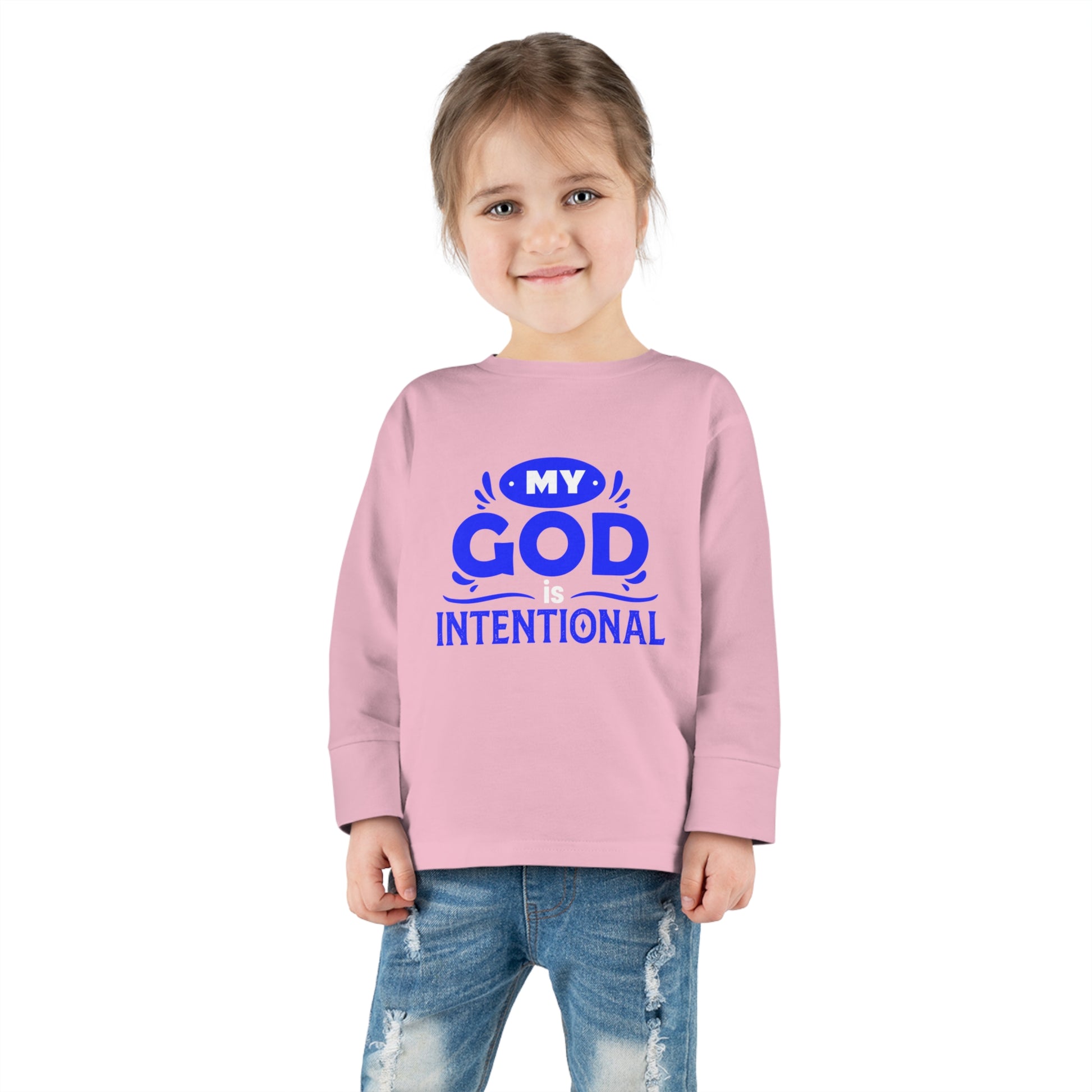 My God Is Intentional Toddler Christian Sweatshirt Printify