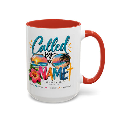 Called By Name Coffee Mug — Christian Inspirational Beach Design (11/15 oz)