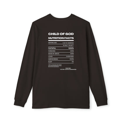 Child Of God Nutrition Facts Women's Christian Long Sleeve Pajama Set Printify