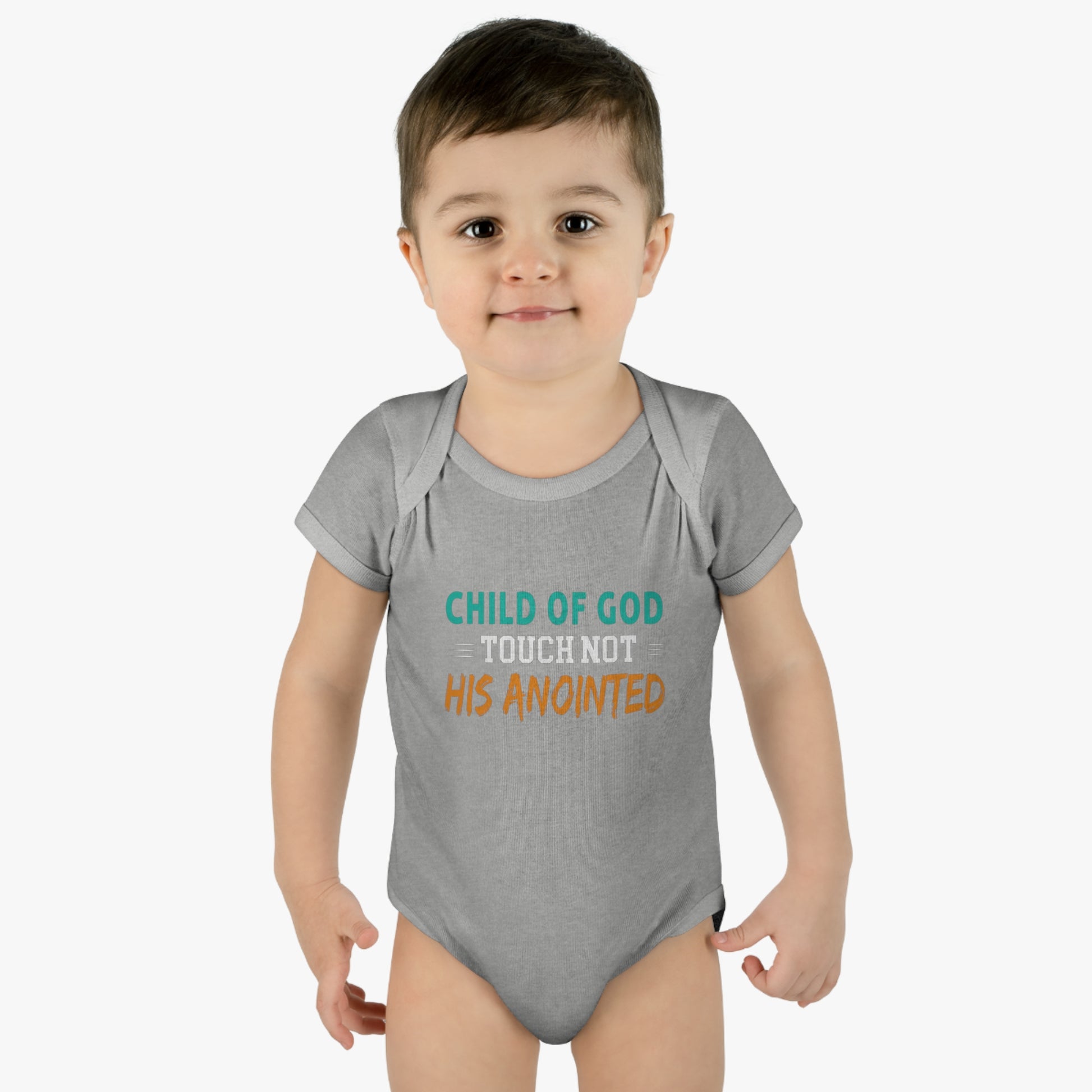 Child Of God Touch Not His Anointed Christian Baby Onesie Printify