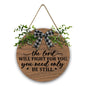 The Lord Will Fight for You, You Need Only Be Still Christian Wooden Hanging Sign - ClaimedbyGodDesigns