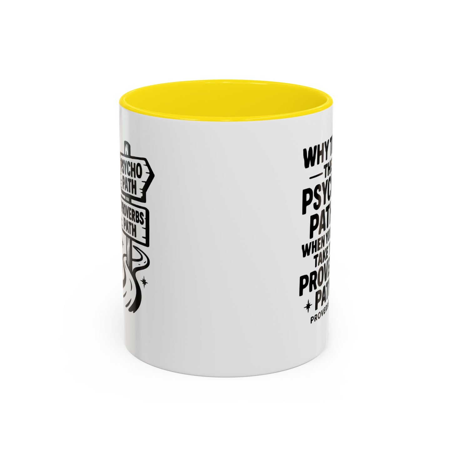 Inspirational Quote Accent Coffee Mug - Perfect Gift for Motivational Moments, Office Desk Essentials, Christian Gifts, Proverbs 3:5-6