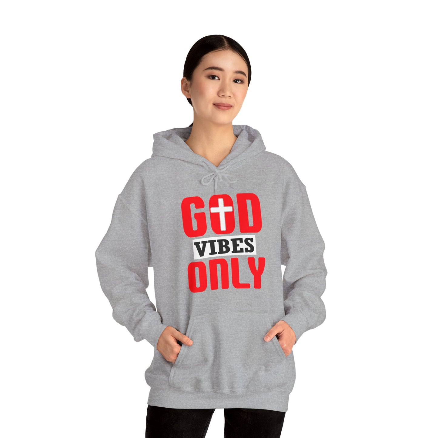 God Vibes Only Unisex Christian Hooded Pullover Sweatshirt