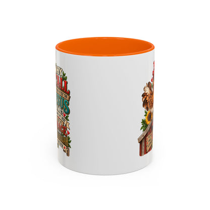 Christian Farmhouse Coffee Mug — "Why Y'all Keep Trying to Put Jesus in Me?" Accent Mug