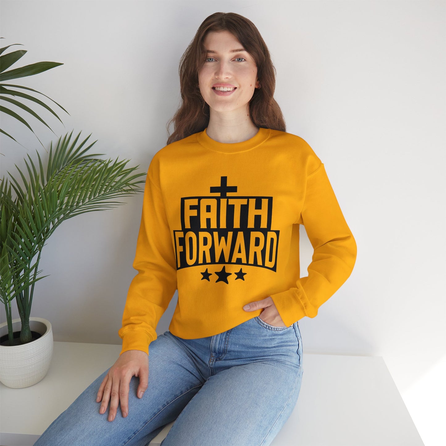 Faith Forward  Unisex Heavy Blend™ Crewneck Christian Sweatshirt