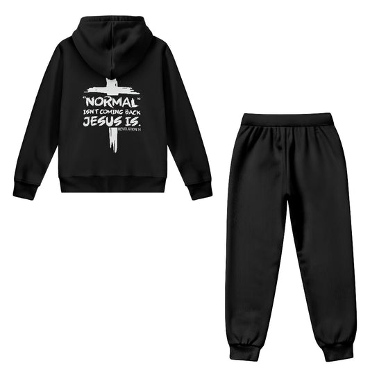 Normal Isn't Coming Back Youth Christian Zippered Sportswear Outfit - ClaimedbyGodDesigns