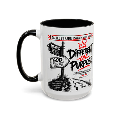 Different On Purpose Personalized Christian Coffee Mug — Called by Name Accent Mug (15oz)